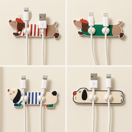 Dachshund Cable Holders (4-Pack)