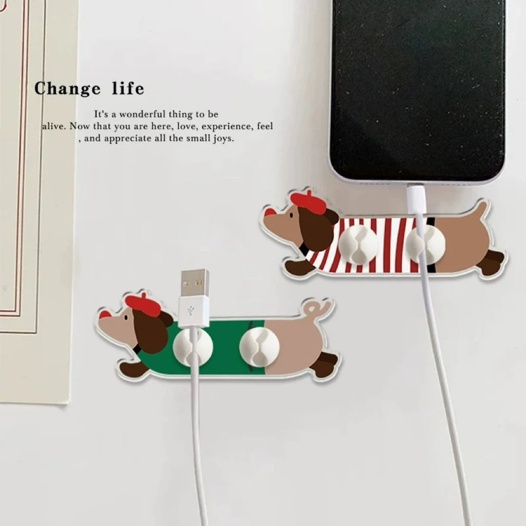 Dachshund Cable Holders (4-Pack)